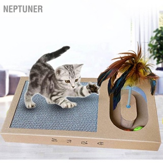  NEPTUNER ที่ลับเล็บแมว กรงเล็บบด บรรเทาความเบื่อ กระดาษลูกฟูก กระดาษแข็ง พร้อมจานเสียง สำหรับลูกแมว