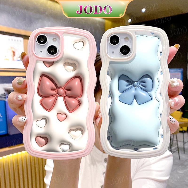 2-in1-เคสโทรศัพท์มือถือ-ซิลิโคนนิ่ม-tpu-กันกระแทก-ลายโบ-สีแดง-สีฟ้า-3d-สําหรับ-iphone-14-13-12-11-promax-6-6s-7-8-plus-x-xr-xsmax-se