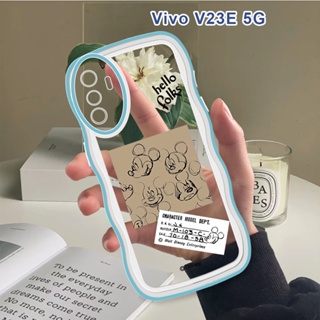 สําหรับ Vivo V23E V25 V25E 4G 5G V27E V27 Pro 5G เคสโทรศัพท์มือถือ แบบนิ่ม ลายการ์ตูนมิกกี้ มินนี่ เมาส์ กันกระแทก ป้องกันกล้อง