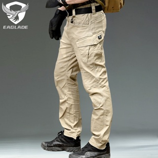 Eaglade กางเกงคาร์โก้ยุทธวิธี LD011 สีกากี