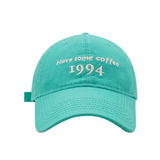 หมวกเบสบอล แบบนิ่ม ปักลายตัวอักษร เข้ากับทุกการแต่งกาย สไตล์เกาหลี สําหรับผู้หญิง 1994