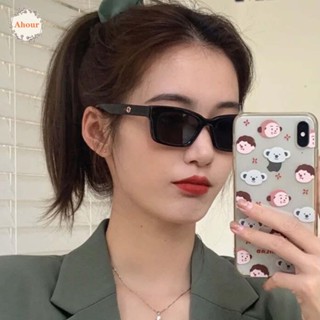 Ahour แว่นตากันแดด ทรงสี่เหลี่ยมผืนผ้า กรอบสี่เหลี่ยมผืนผ้า สไตล์เรโทร สําหรับสตรี