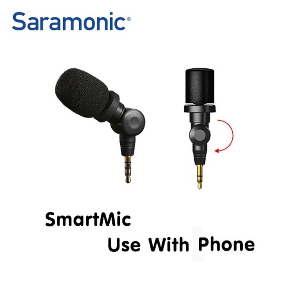 saramonic-smartmic-new-microphone-for-phone-di-mini-ไมค์-ราคาถูก-ใช้งานได้-iphone-และ-android-ไมค์ไลฟ์สด