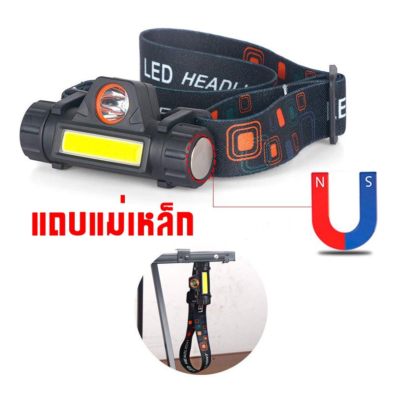 ไฟฉายคาดหัว-ชาร์จไฟ-usb-สำหรับช่าง-ซ่อม-เดินป่า