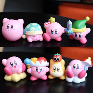 โมเดลฟิกเกอร์ PVC รูปปั้นอนิเมะ Kawaii Star Kirby ของเล่นสะสม สําหรับตกแต่งเค้ก จํานวน 8 ชิ้น