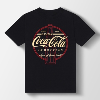 【ใหม่】เสื้อยืด ผ้าฝ้าย 100% พิมพ์ลายโลโก้ Coca-Cola สไตล์ญี่ปุ่น ฮาราจูกุ พลัสไซซ์ XS-XXXL สีดํา ของขวัญวันเกิด สําหรับผ