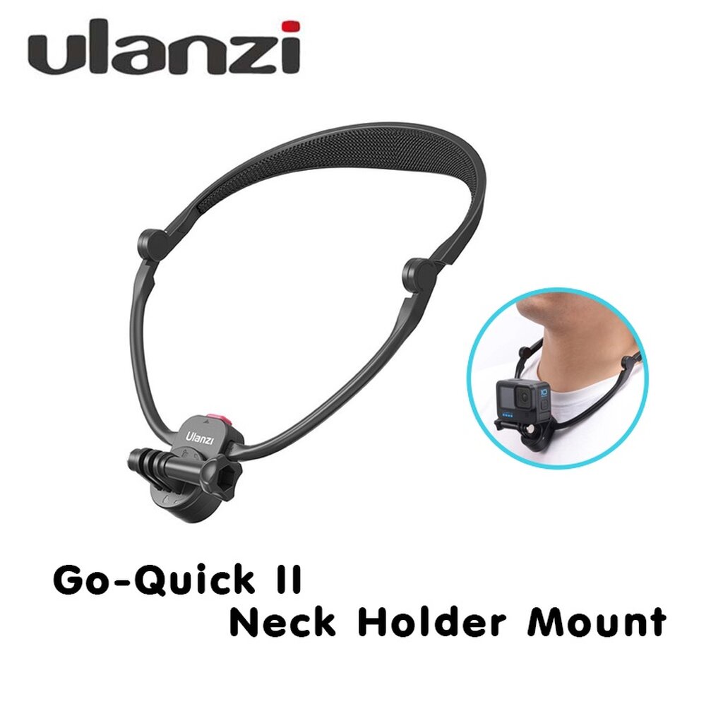 ulanzi-go-quick-ii-neck-holder-mount-lanyard-strap-foldable-สายคล้องคอต่อกับกล้อง-พับตั้งได้-for-gopro-sjcam
