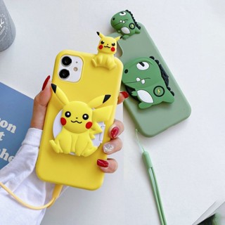เคสโทรศัพท์มือถือ แบบนิ่ม ลายการ์ตูนปิกาจู พร้อมกระจก กระเป๋าสตางค์ สําหรับ Case OPPO A18 A38 A58 A98 A78 A77S A17 A17K A96 A5 A9 A31 A53 2020 A3S A12E A5S A7 A12 A15 A15S A16 A16K A52 A92 A57 A54 A55 A76 A74 A83 A93 A94 A95 Reno 10 4 5 4f 5F F9 F11 Pro