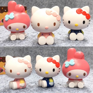 ฟิกเกอร์ รูปการ์ตูน Hello Kitty Melody Sanrio น่ารัก เหมาะกับของขวัญคริสต์มาส ของเล่นสําหรับเด็ก