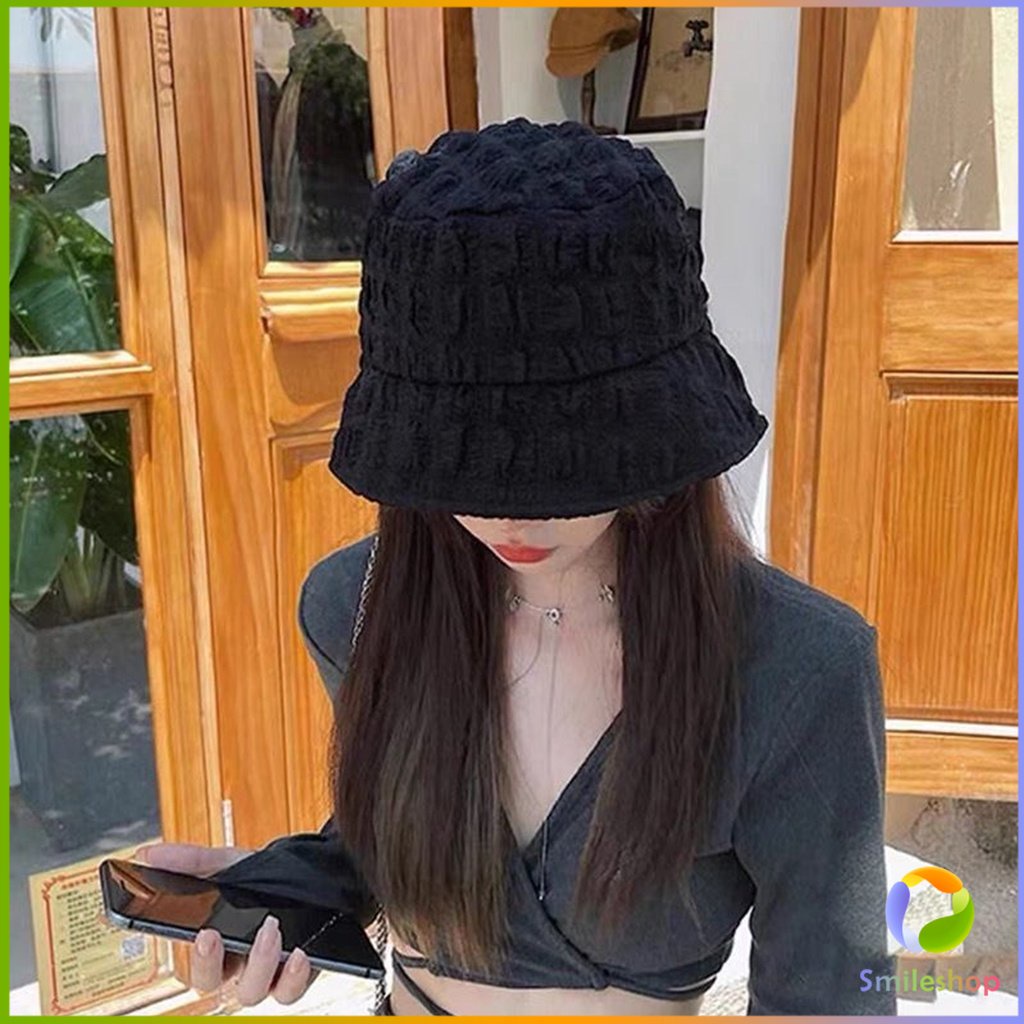 smileshop-fashion-พร้อมส่งจากไทย-หมวกบัคเก็ต-สีพื้น-รุ่นคลาสสิค-bucket-hats