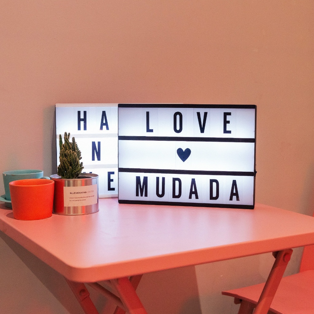 LED Lightbox Combination Night Light Box Lamp DIY Black Letters Cards ...