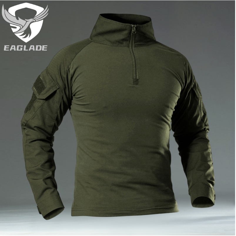 eaglade-เสื้อเชิ้ตยาว-ลายกบยุทธวิธี-ydjx-g2-lt-สีเขียว-ยืดหยุ่นได้