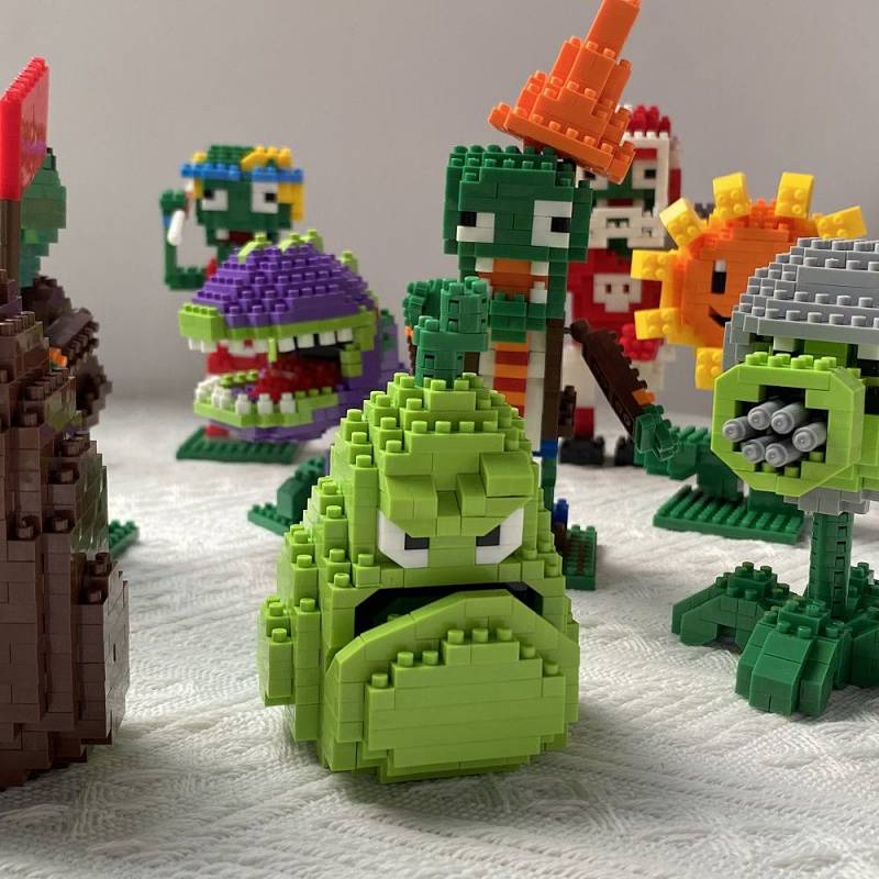 Compatible with Lego Three-Dimensional Micro-Particle Plant Vs Zombie  Building Blocks Series Children's High Difficulty Educational Toy Gift p6TK  | Shopee Thailand