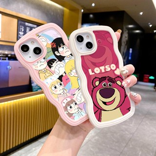 เคสโทรศัพท์มือถือ ซิลิโคนนิ่ม TPU กันกระแทก กันฝุ่น ลายหมี สตรอเบอร์รี่ ภาษาอังกฤษ สําหรับ iPhone 14 13 12 11 Promax 6 6S 7 8 Plus X XR XSMax SE