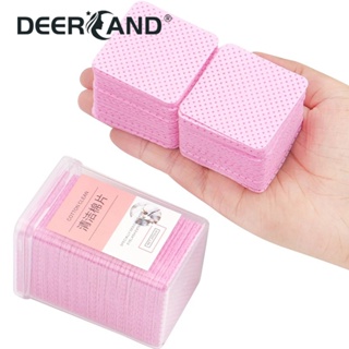 Deercand แผ่นสําลีเช็ดทําความสะอาดปาก ขวด ขวด สีชมพู ใช้แล้วทิ้ง 200 ชิ้น ต่อกล่อง