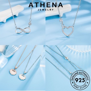 ATHENA JEWELRY เครื่องประดับ เกาหลี Silver เรียบง่าย ผู้หญิง มอยส์ซาไนท์ไดมอนด์ แท้ แฟชั่น เครื่องประดับ ต้นฉบับ จี้ สร้อยคอ เงิน 925 M048