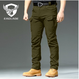 Eaglade กางเกงคาร์โก้ยุทธวิธี สําหรับผู้ชาย สีเขียว Ix7