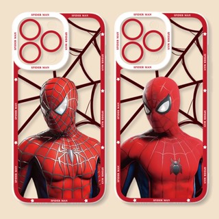 เคสโทรศัพท์มือถือ แบบนิ่ม ลายการ์ตูนสไปเดอร์แมนน่ารัก สีโปร่งใส สําหรับ case OPPO A18 A38 A58 A98 A78 A17 A17K A77S A5 A9 A31 A53 2020 A54 A16K A52 A92 A5S A7 A12 A74 A95 A16 A3S A12E A57 A76 A96 A15 A15S A93 A94 F11 Pro Reno 10 7 8 5F 4 5 4F