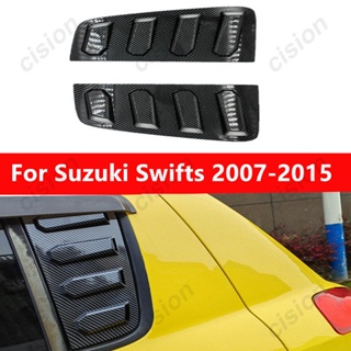 ฝาครอบช่องลมหน้าต่างรถยนต์ คาร์บอนไฟเบอร์ อุปกรณ์เสริม สําหรับ Suzuki Swifts 2007-2015 2 ชิ้น
