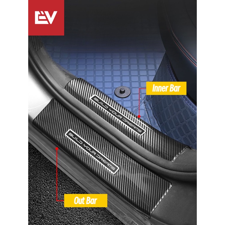 for-byd-dolphin-seal-atto-3-รถยนต์ดัดแปลงป้องกันธรณีประตูแถบคาร์บอนไฟเบอร์ติดตั้งง่าย