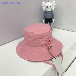 [Beautyoufeel] ใหม่ หมวกบักเก็ต ผ้าฝ้าย สีพื้น สไตล์ชาวประมง แฟชั่นฤดูร้อน สําหรับผู้ชาย และผู้หญิง