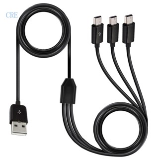 Cre 3 in 1 สายชาร์จ USB2 0 MicroUSB สําหรับโทรศัพท์ แท็บเล็ต พาวเวอร์ซัพพลาย