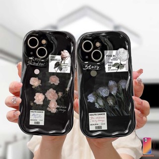 เคสโทรศัพท์มือถือแบบนิ่ม Tpu กันกระแทก ลายดอกกุหลาบ 3D แนวเรโทร แวววาว สร้างสรรค์ สําหรับ OPPO A96 A76 A16 A17 A17K A15 A57 A53S A16S A77 A57S A57E A11S A54 A5S A3S A95 A55 A7 A5 A9 A31 A53 A33 2020 A77S A12 Reno 7 7Z 8Z 5 4 6 8 5F 5K 4F 4 5 06 Lite A74