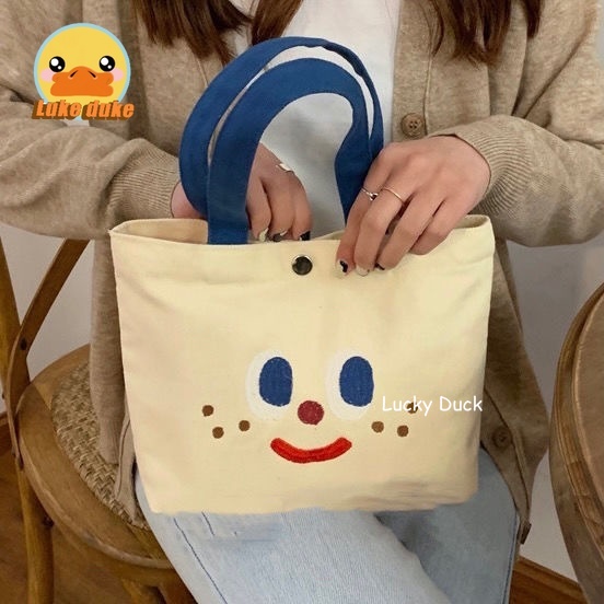 พร้อมส่ง-กระเป๋าถือ-หน้ายิ้ม-แฟชั่นมาใหม่-mini-น่ารัก