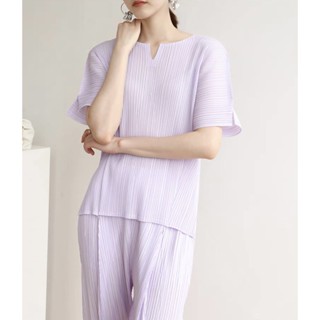 Restock!! 2MUAY PLEAT TOP เสื้ออัดพลีทงานคุณภาพ OPEN NECK PLEAT TOP รุ่น GJO8198 8สี FREE SIZE