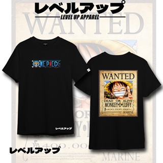 [S-5XL]สีดำ เสื้ออนิเมะ Monkey D Luffy One Piece ต้องการตัวมากที่สุด ฤดูร้อน ใหม่