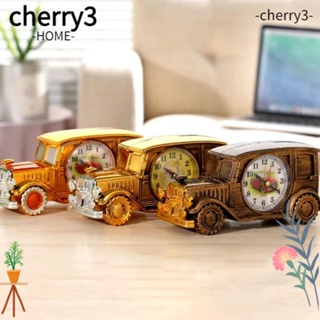 Cherry3 นาฬิกาปลุกดิจิทัลอิเล็กทรอนิกส์ แบบพลาสติก รูปรถยนต์ ตัวชี้ดิจิทัล สไตล์คลาสสิก สําหรับตกแต่งบ้าน