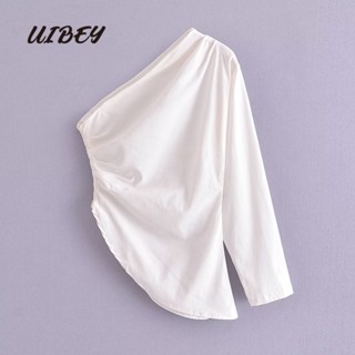 Uibey เสื้อเชิ้ตลําลองแฟชั่น แนวเซ็กซี่ 64580