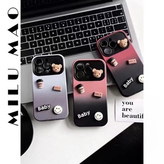 3D cartoon bear phone case Soft and hard 2 in 1 Silicone case compatible for iPhone 14 14Pro 14promax 13 13Pro 13promax 11 11promax 12 Pro max cases for iPhone11 case i14promax