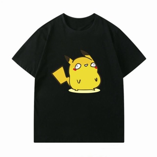 [ขายด่วน]~ Pokémon Frog Seed Charmander Pikachu Jenny Turtle เสื้อยืดแขนสั้นลายการ์ตูนน่ารัก chic