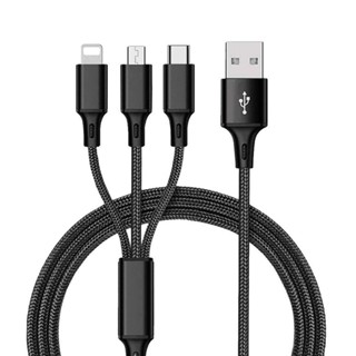 2.1A Fast Charging Car Portable Extension Cable Three-in-one Data