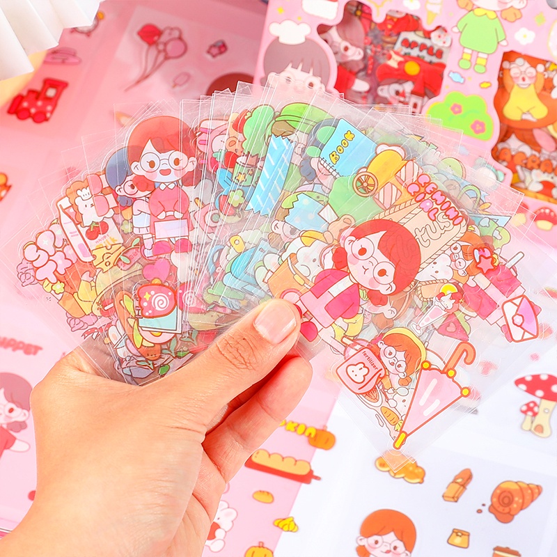 พร้อมส่ง-สติ๊กเกอร์-100แผ่น-พร้อมกล่อง-sticker-ชุด-pet-น่ารักกันน้ำ-ตกแต่ง-ไดอารี่-สติ๊กเกอร์ไดคัท-ลายน่ารัก