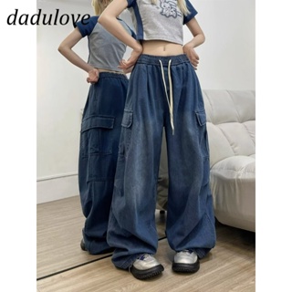 DaDulove💕 New American Ins High Street Retro Tooling Jeans Niche High Waist Loose Wide Leg Pants Large Size Trouser