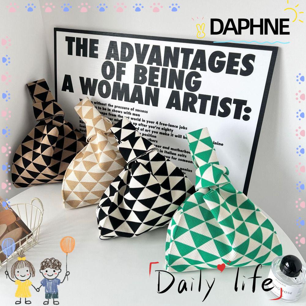daphne-กระเป๋าถือ-ผ้าถัก-ทรงโท้ท-ความจุสูง-ใช้ซ้ําได้-สําหรับนักเรียน
