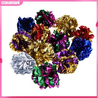 Ccooamani|  ลูกบอลกระดาษ สีสดใส ของเล่นสําหรับสัตว์เลี้ยง แมว จํานวน 12 ชิ้น