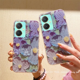 พร้อมส่ง ใหม่ เคสโทรศัพท์มือถือแบบนิ่ม กันกระแทก กันรอยเลนส์กล้อง ลายดอกไม้ แฟชั่น สําหรับ VIVO Y27 Y36 Y78 4G 5G Y02t Y02A 2023 Y27 Y36 Y78