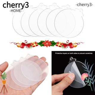 Cherry3 กระดิ่งอะคริลิค ทรงกลม DIY สําหรับตกแต่งต้นคริสต์มาส