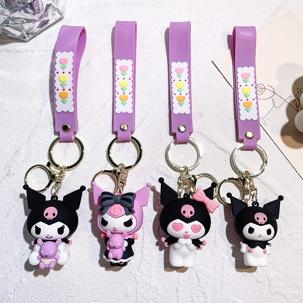 sanrio-kulomi-key-chain-schoolbag-cute-girl-creative-exquisite-pendant-doll-pendant-key-chain