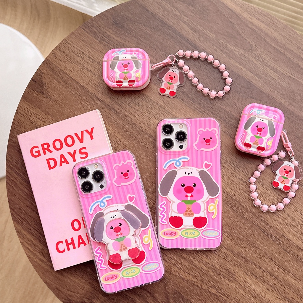 เคสโทรศัพท์มือถือ-ป้องกันกระแทก-แบบสองด้าน-สีชมพู-สําหรับ-apple-iphone-14-13-12-11-pro-max