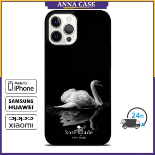 เคสโทรศัพท์มือถือ ลาย KateSpade Swan Lake สําหรับ iPhone 14 Pro Max 13 Pro Max Samsung Galaxy Note10+ S21Ultra