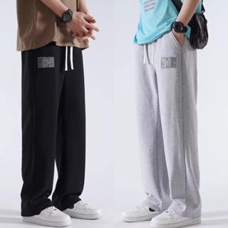กางเกงขายาวลําลอง กางเกงขายาวผู้ชาย ทรงตรง ทรงหลวม ขนาดใหญ่ กางเกงผู้ชาย แฟชั่นฤดูร้อน สไตล์เกาหลี สําหรับผู้ชาย ไซซ์ M - 8XL