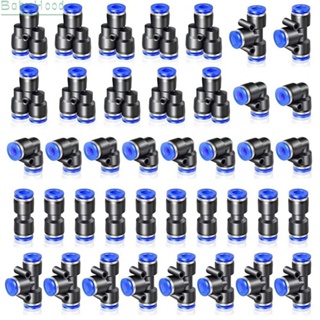 【Big Discounts】40x Quick 6mm OD 1/4 Inch Plastic Pneumatic Push Connector  Line Fitting#BBHOOD
