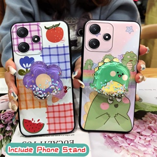 glisten Kickstand Phone Case For Redmi Note12R Anti-dust Soft Case Cute Silicone Anti-knock Back Cover Waterproof Cartoon