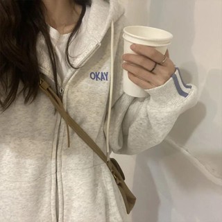 EMILIA SHOP  เสื้อผ้าผู้ญิง แขนยาว เสื้อฮู้ด คลุมหญิง สไตล์เกาหลี แฟชั่น  ins สวยงาม คุณภาพสูง Trendy A28J11S 36Z230909