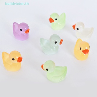 Buildvictor ตุ๊กตาเป็ดเรืองแสง ขนาดเล็ก DIY สําหรับตกแต่ง 5 ชิ้น