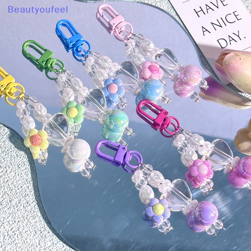 beautyoufeel-พวงกุญแจ-จี้ดอกไม้-หลากสี-เครื่องประดับ-สําหรับห้อยโทรศัพท์มือถือ